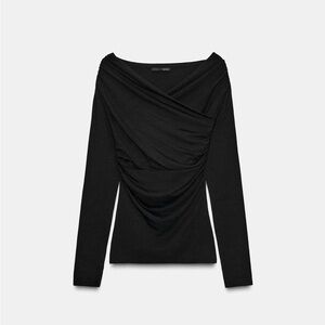 Elegant Black Drape Top